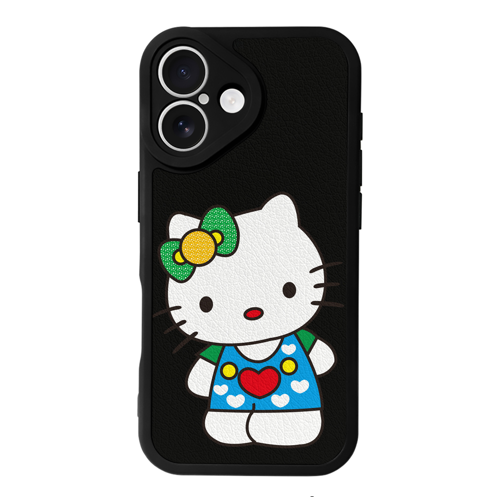 （画像用） Hello Kitty ハローキティ 【iPhone 16シリーズ対応】シリコンスマホケース（レザー調） 材質：シリコン
